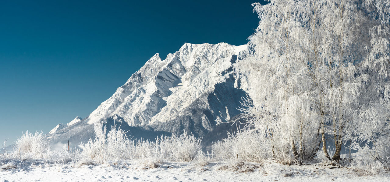 Winterlandschaft in Grimming 
