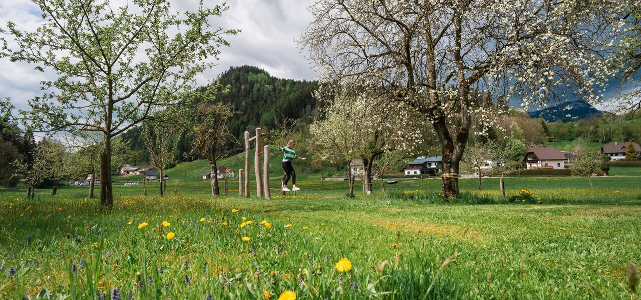 Slackline im Glitschnerhof